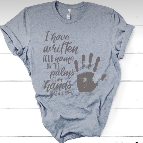 Canvas Soft Christian Graphic Palm Of Hand Tee Womens Size Small - Picture 1 of 5